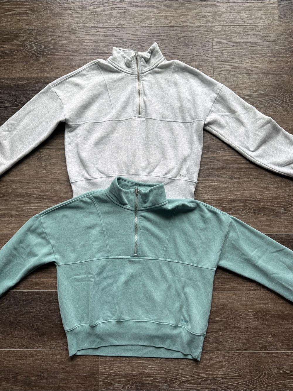 abercrombie kids Heather Gray Quarter-Zip Pullover